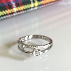 Sterling Silver Ring, The Band Adjusts To Fit 