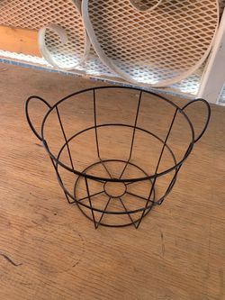 Dark Metal Wire Basket with Handles