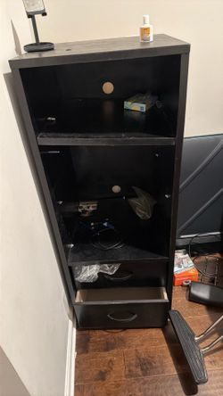 Black shelves