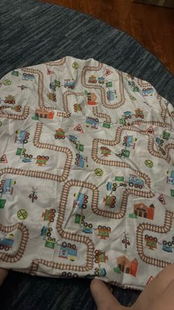 Train blanket and sheets for toddler