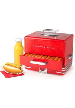 Nostalgia Diner-Style Steamer 20 Hot Dogs and 6 Bun Capacity