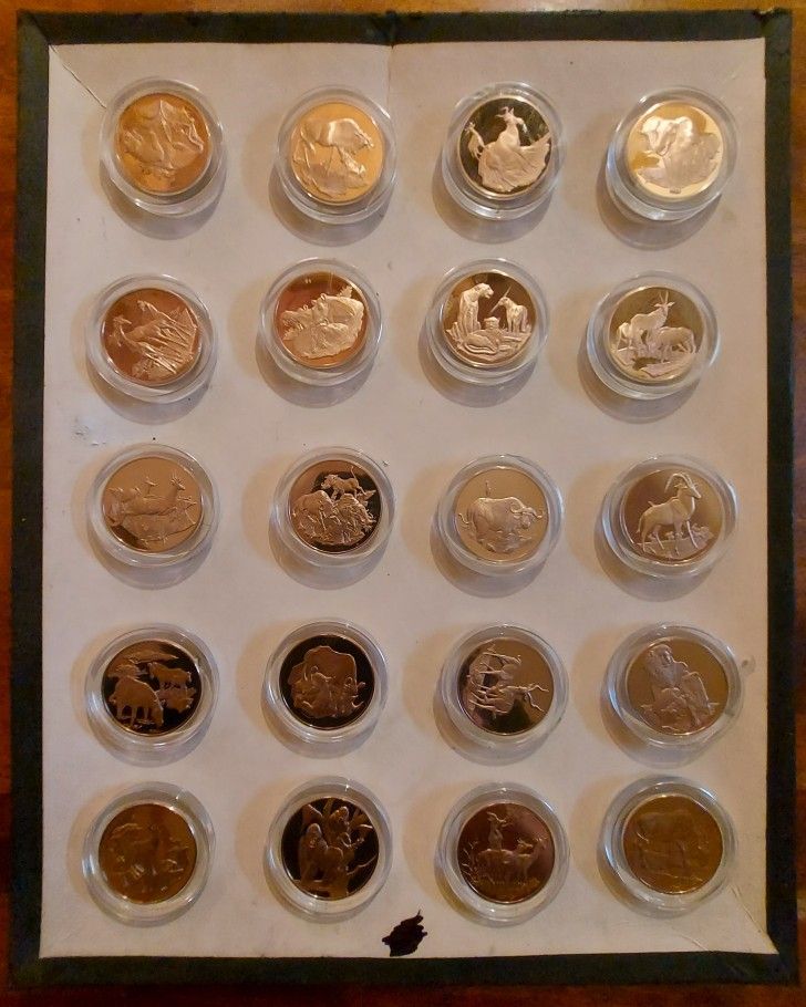 East african wild life society 1973 bronze limited edition 20 coin set