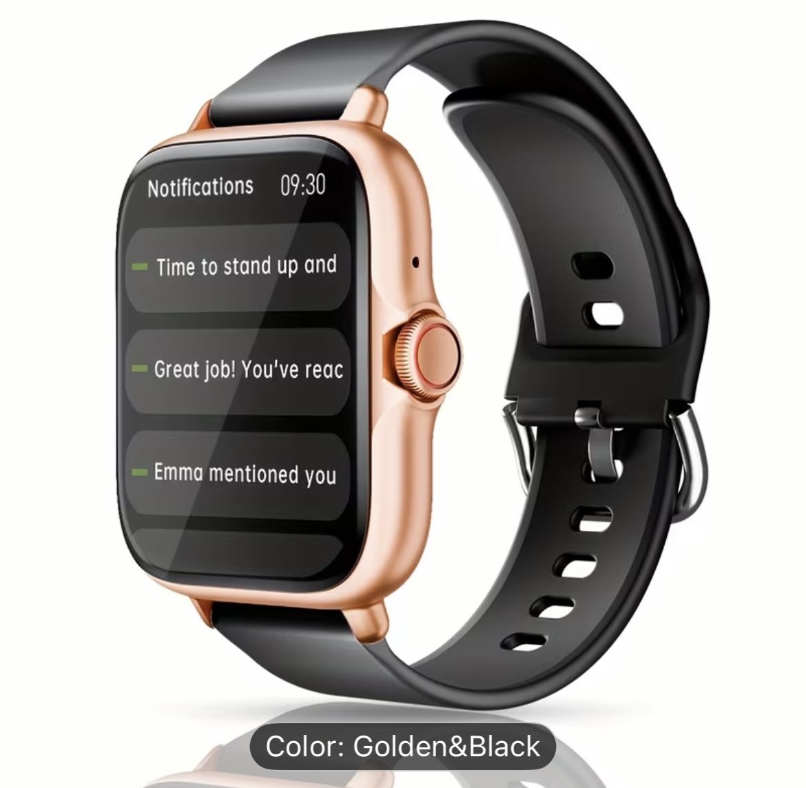 1.83'' Full Touch Screen Smart Watch |, Message Alerts, Call Answering, Sports Pedometer, Health Monitoring, Compatible with Iphone/Android, Alloy Bod