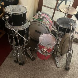 Used Drum Set, Various Makes/Parts
