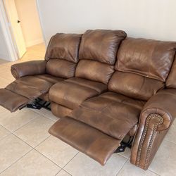 2 Recliner Sofas In Good Condition. 