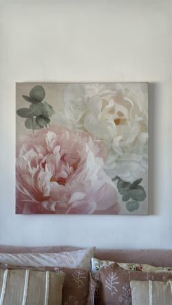Pretty feminine floral wall art