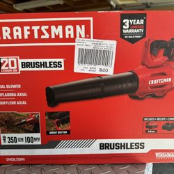 Leaf Blower Craftsman 20Volt Brushless Blower Kit