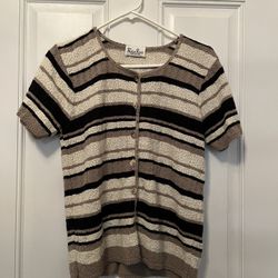 Reba Rose Button Down Sweater Size Medium 