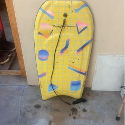 Vintage Turbo surf designs Boogie Board with original fins  