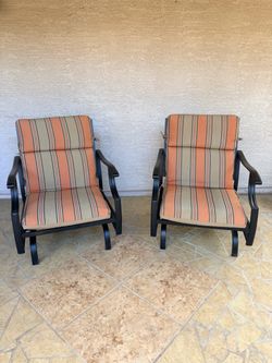 Outdoor Patio Rocker Chairs with Cushions Set of 2