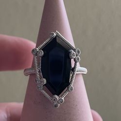 Black onyx and Diamond Ring!!! 