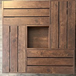 Rustic/farmhouse Style Walnut Finish Coffee Table