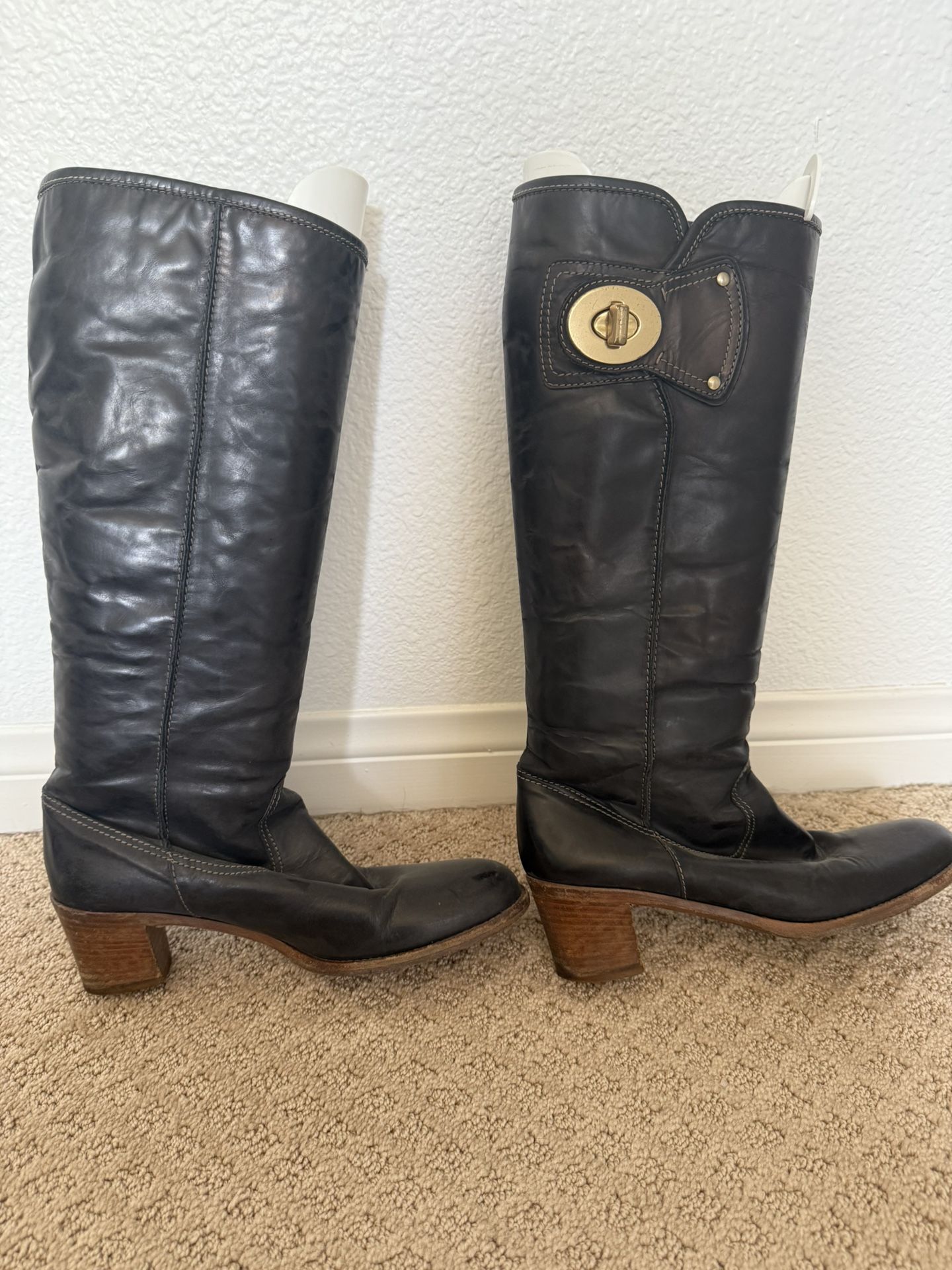 Coach Black Sara Boots Size 8