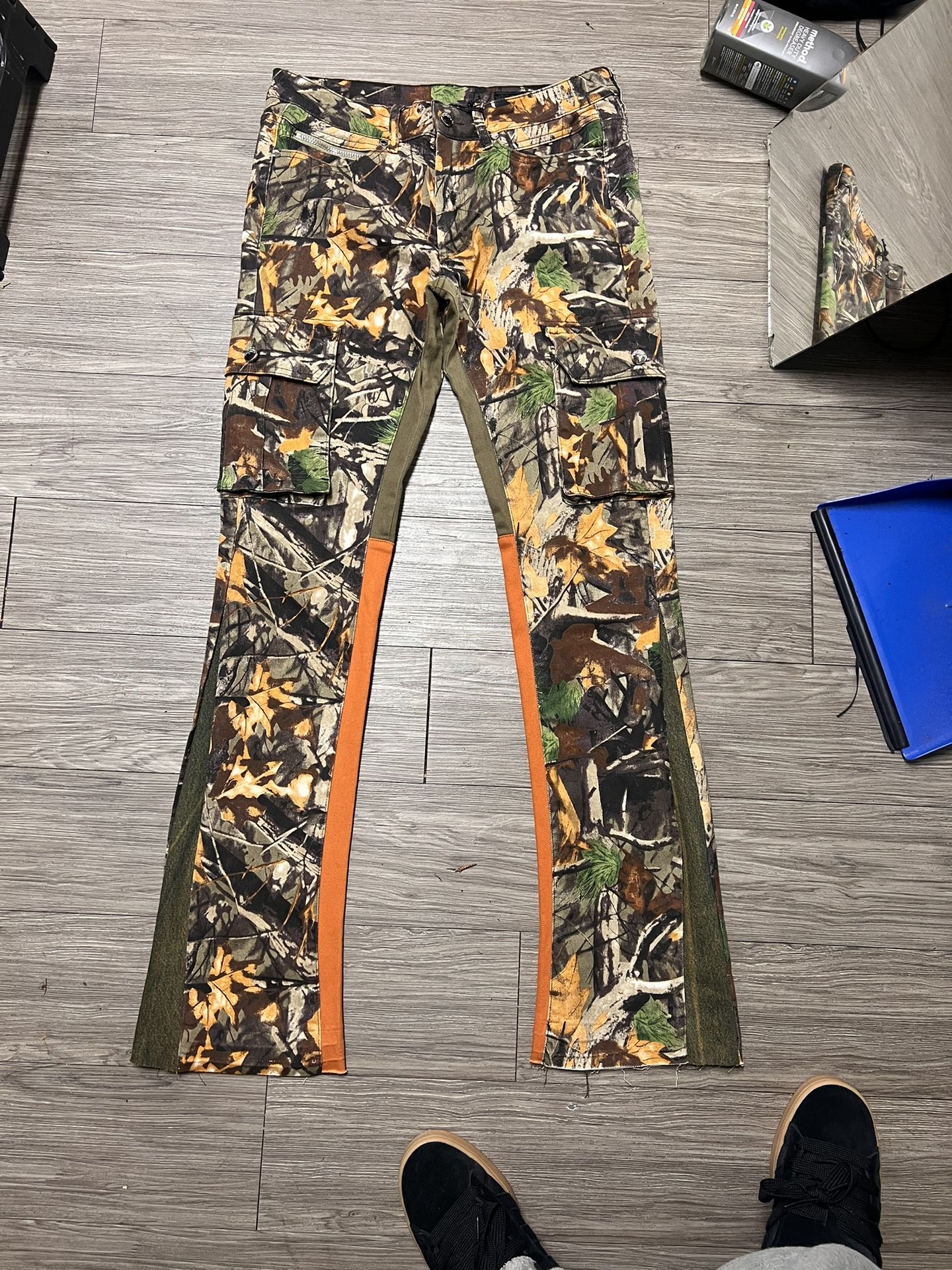 Gallery dept style Flared Cargo Jeans Camouflage Camo Purple Jeans Stacked Jeans Flair Jeans Flare Jeans Ksubi Awful Lot Of Cough Syrup