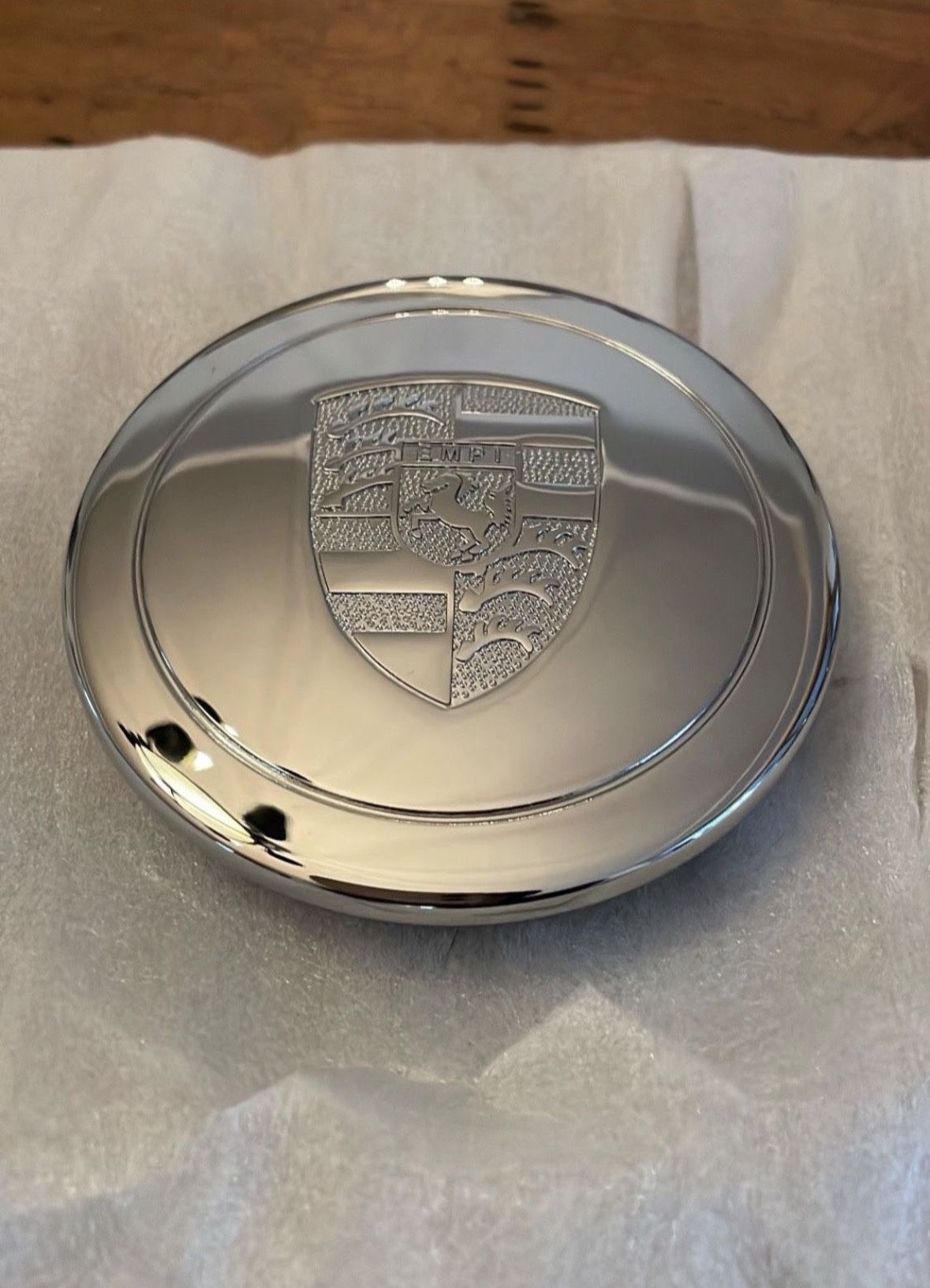 EMPI VW CHROME ALLOY STAINLESS STEEL CENTER CAPS FOR SALE!
