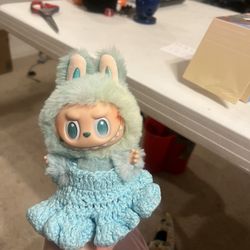 Labubu dress light blue 