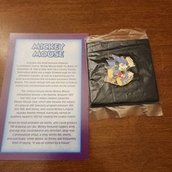 Disney Mickey Mouse 1928 Commemorative Pin with Bio Card