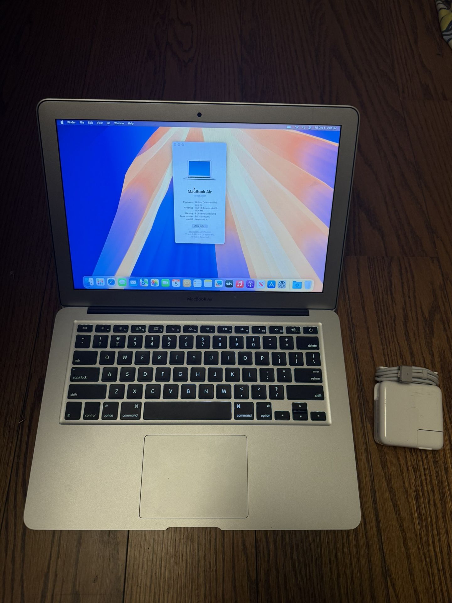 MacBook Air 13" 2017 A1466/8GB RAM/128GB SSD/Low Battery Cycle/Fully Functional/No remote management/DOE Retired MacBook