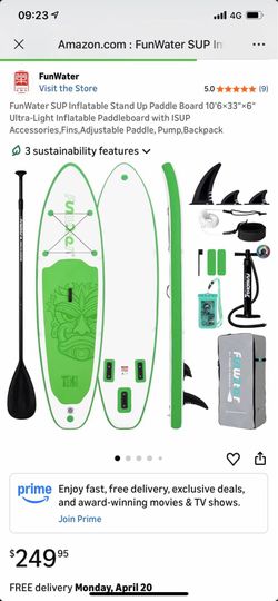Brand new Inflatable Stand Up Paddle Board Ultra-Light Inflatable Paddleboard with SUP Accessories,F