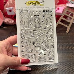 Cat Stamp And Die Cuts Honey Bee