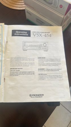 Pioneer VSX-454 Audio/Video Stereo Receiver