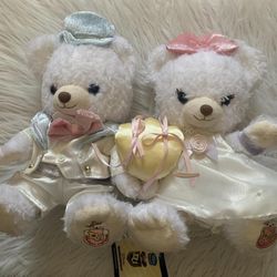 Tokyo Disney Unibearsity wedding bear limited edition Whip and Pluffy