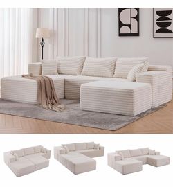 Modular Sectional Sofa with Ottoman
