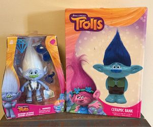 Dreamworks Trolls Branch Ceramic Bank & Guy Diamond Figure