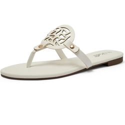 katliu Women's Flat Sandals Flip Flop Sandals Comfortable Dressy Thong Sandals