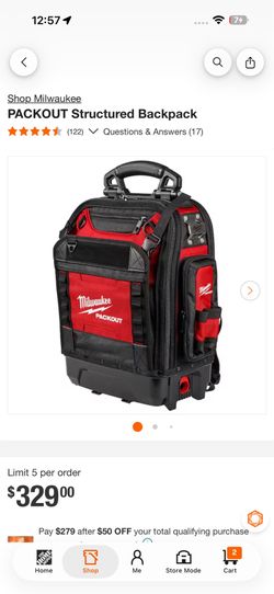 Milwaukee packout structured backpack