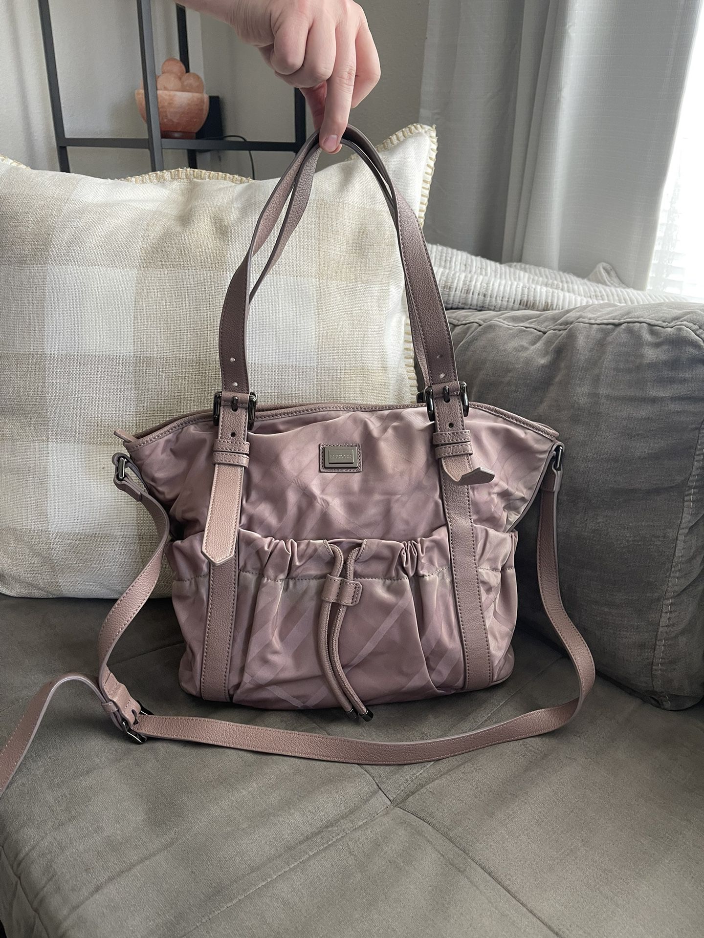 Dusty Pink Burberry Diaper Bag