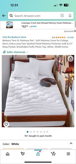 Twin XL Pillow Topper