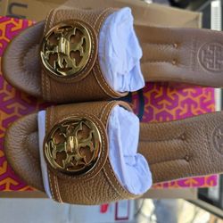 Tory Burch Wedges. Royal Tan. Size 5