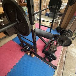 Marcy Cage Weight Set +squat Rack / Pulley System