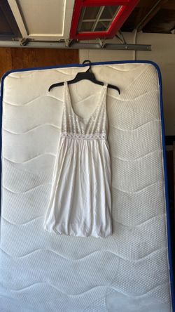 Sequin/white bubbled junior summer dress