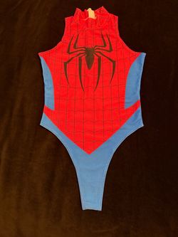 Spider-Man themed women’s one-piece cosplay bodysuit - Halloween