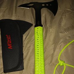 Mtech USA 14 1/2in Axe With Wrapped Green Handle