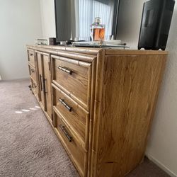 Wooden Dresser Set and King Headboard 