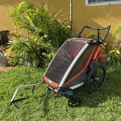 Single THULE CROSS Multisport Kids Bicycle Trailer & stroller in one 