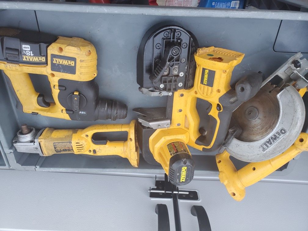 DEWALT BAND SAW, SDS ROTOR HAMMER, GRINDER, CIRCULAR SAW