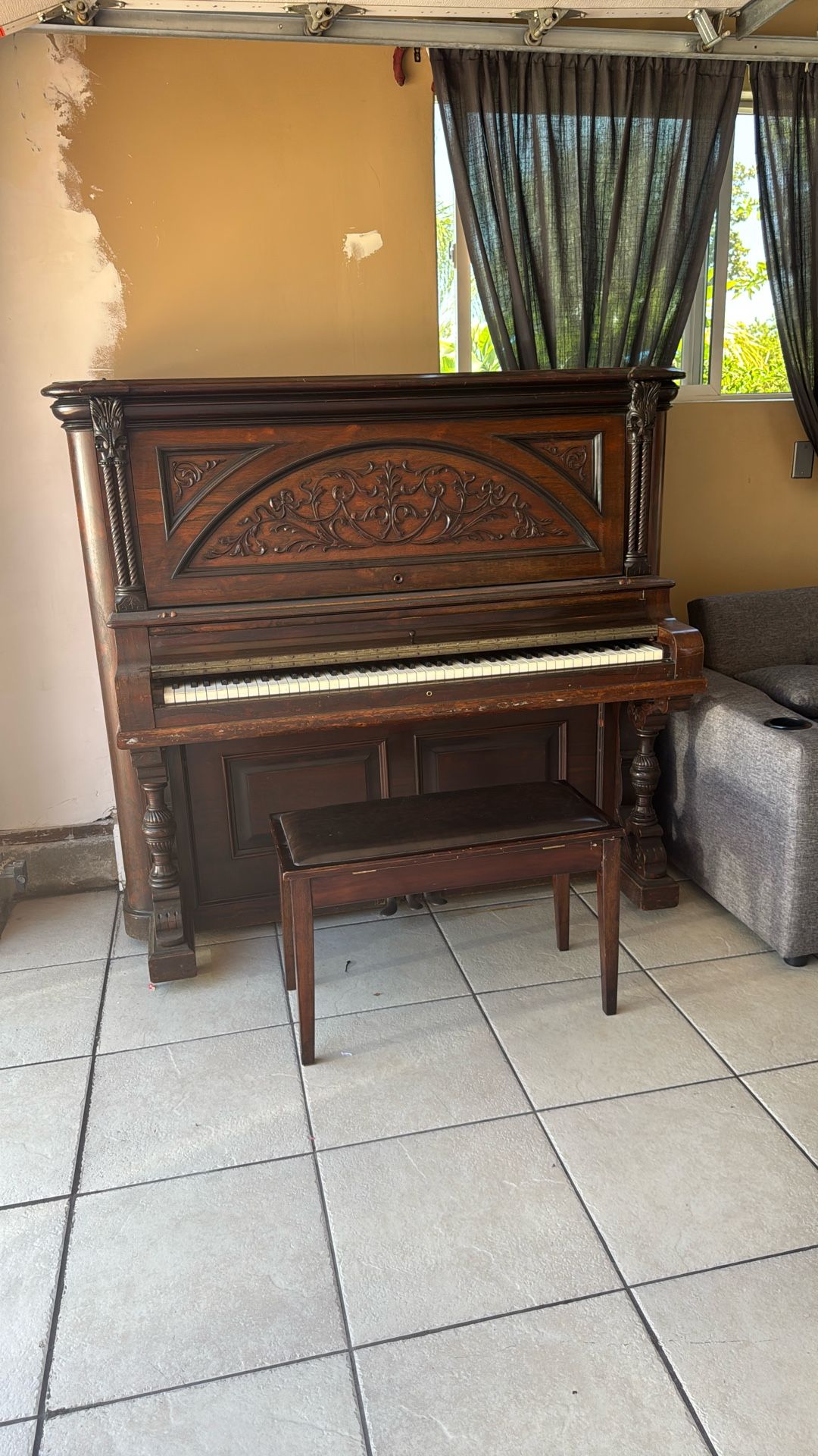 Antique Piano (model 19679), W.E. Wheelock & CO. NY.