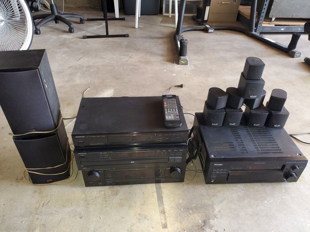 Kenwood Stereo System & Pioneer audio/video system + 265 DVD's