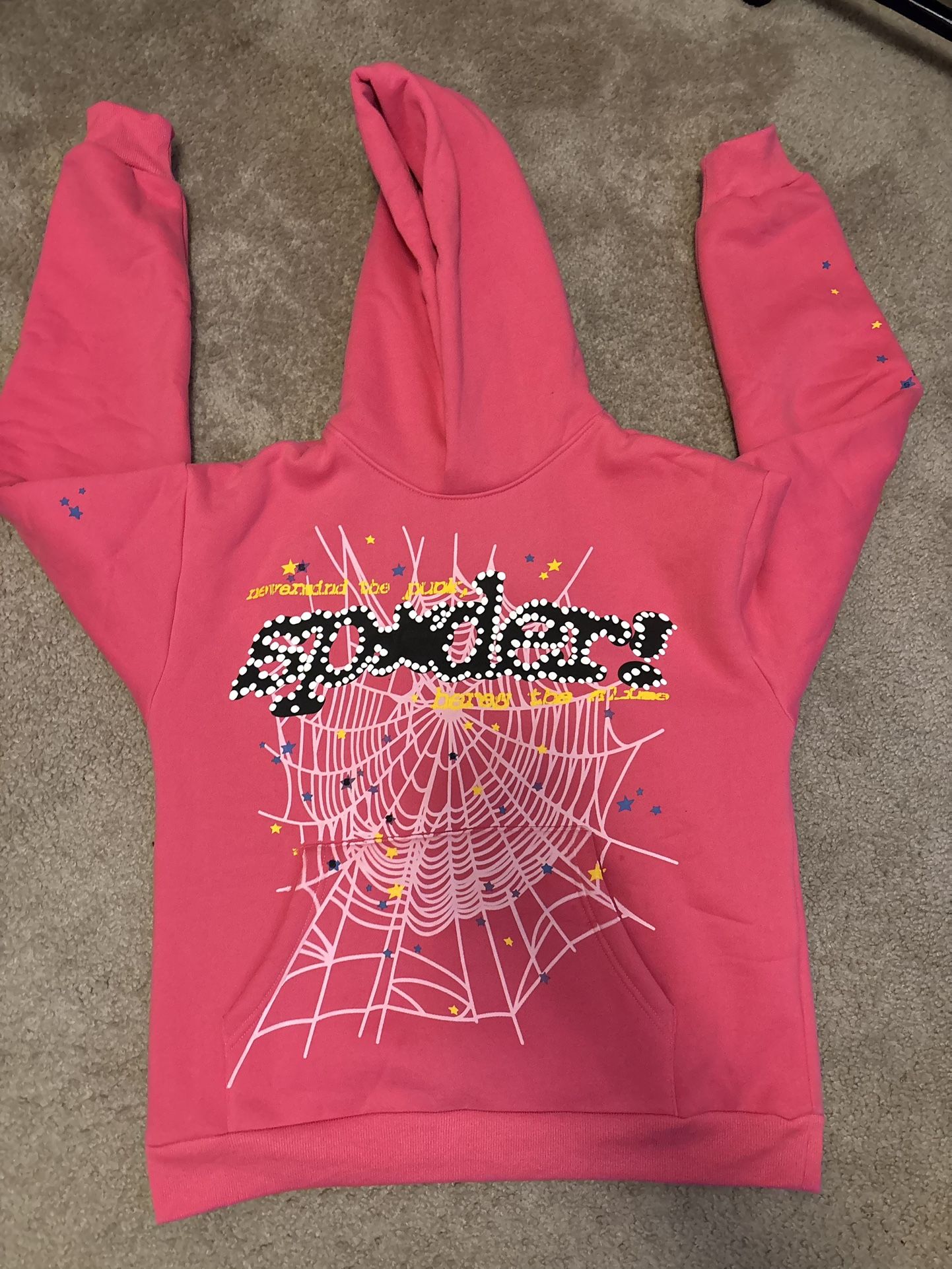 Sp5der Hoodie – Pink – Size Medium – Authentic