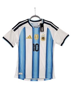 Argentina Messi Jersey #10 3-Stars World Cup Champion Size L NWT