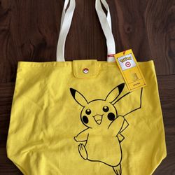 New - Pokemon X Target - Pikachu Yellow Tote Bag - IN HAND