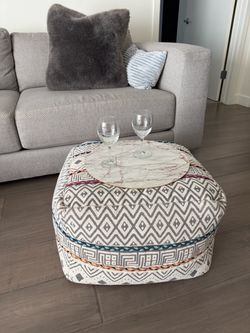 24” square bean bag Ottoman