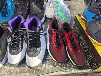 8 pares de tenis unos otros usados nike  jordan