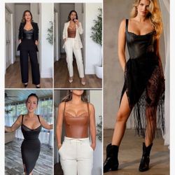 Popilush Leather Corset Bodysuit