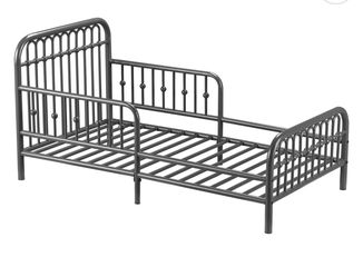 Toddler bed gray metal bed frame