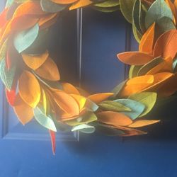 Fall Harvest Felt Leaf Wreath 🍂